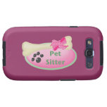 Pet Sitter (Pink Oval) Samsung Galaxy S3 Case