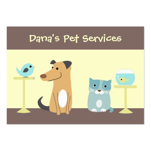 Pet Sitter's Business Card (front side)