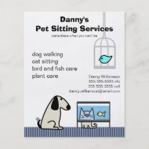 Pet Sitter's Dog Cat & Aquarium Flyer