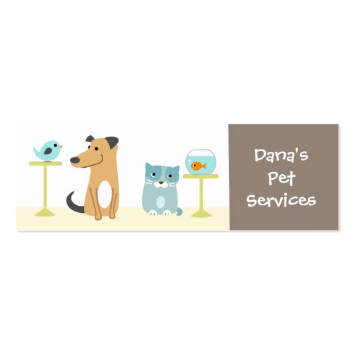 Pet Sitting Business Business Card (front side)