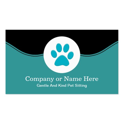 Pet Sitting Business Cards (front side)