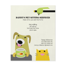 Pet Sitting Business Full Color Flyer