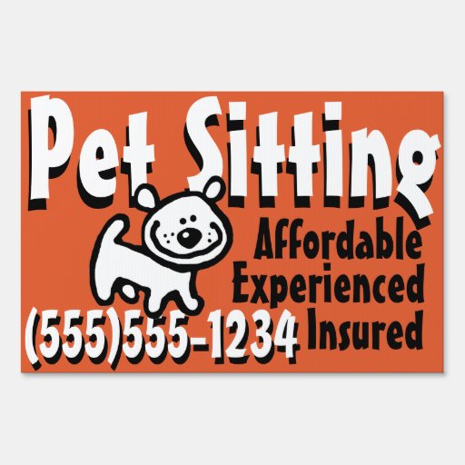 Pet Sitting. Dog Training Customizable Advertising Yard Sign Zazzle