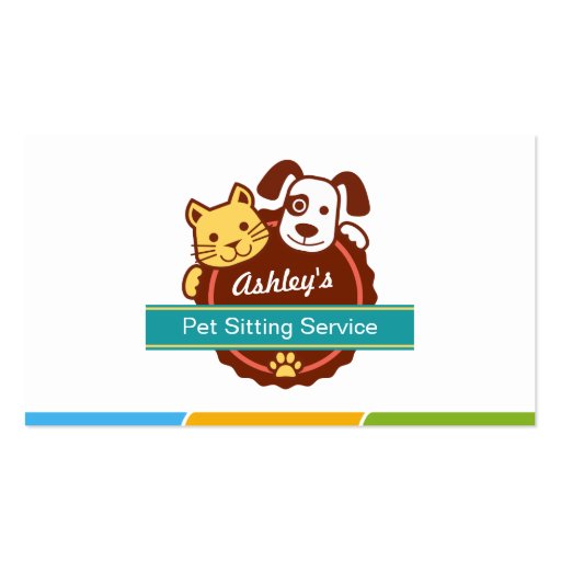 Pet Sitting Service Business Cards