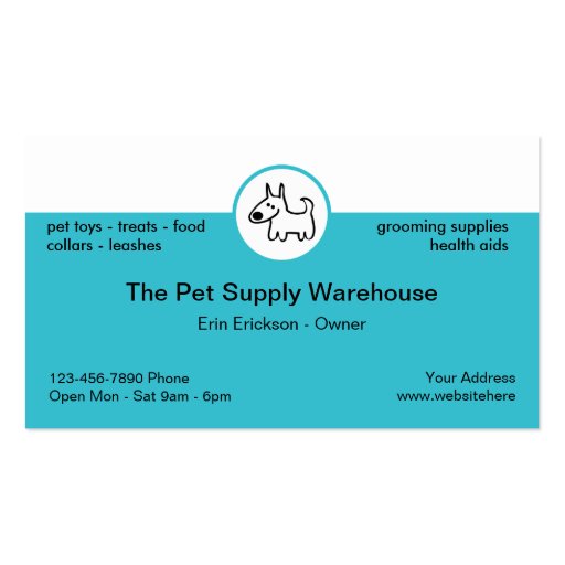 Pet Supply Store Business Card Zazzle pet-supply-store-business-card-zazzle