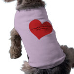 Pet Sweater with Heart Art and Phrase Dog Clothes