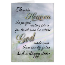 Pet sympathy card for pet loss