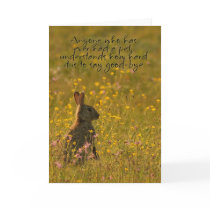 Pet Sympathy Card - Loss Of Pet Rabbit