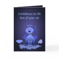 Pet Sympathy Kitty Heaven Cute Pet Loss Cat Card card