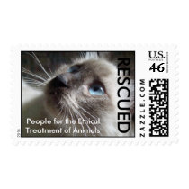 PETA Cat Rescued Stamp stamps