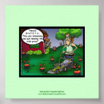 PETA & The Crabgrass Cartoon Funny Poster posters
