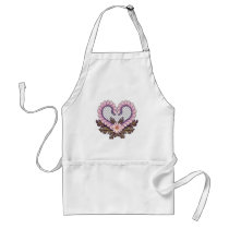 Petal Mesh Heart Pink Aprons