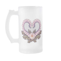 Petal Mesh Heart Pink Mugs