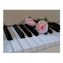 Petal Pink Keys Postcards