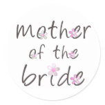 Petal Pink Mother of the Bride Gift Round Stickers
