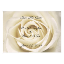 Petals Of Love, White, Save The Date Cards Business Cards