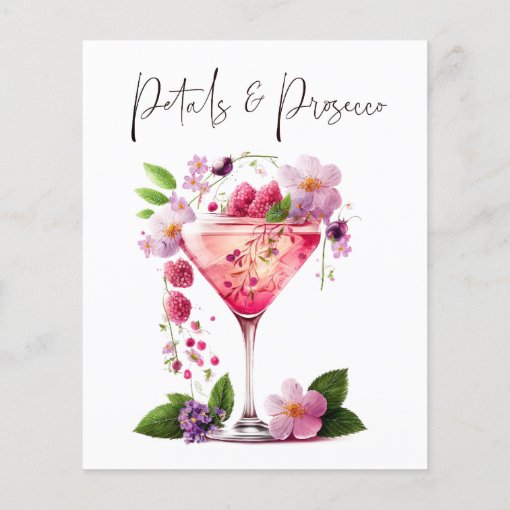 Petals Prosecco Floral Bridal Shower Wedding Game Zazzle