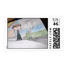 Pete, "headphone boy" stamps