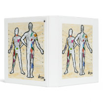 Peter Max art style muscle chart painting Binders