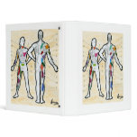 Peter Max art style muscle chart painting binders