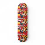Peter Max style exploding heart love Skateboards