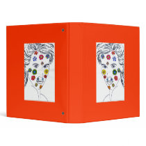 Peter Max style original acrylic painting Vinyl Binder