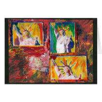 Peter Max style original painting Card