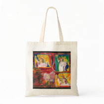 Peter Max style statue of liberty bag