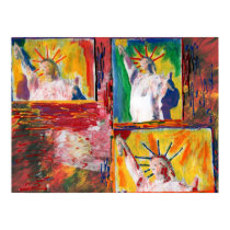 Peter Max style STATUE OF LIBERTY Poster posters