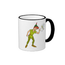 Peter Pan and Tinkerbell Disney Coffee Mugs