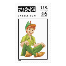 Peter Pan Sitting Down Disney Stamp