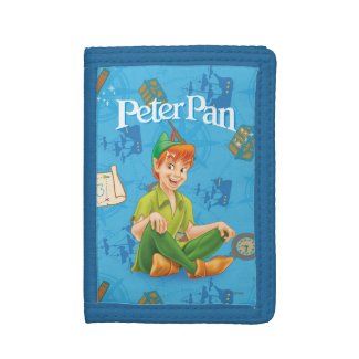 Peter Pan Sitting Down Tri-fold Wallets