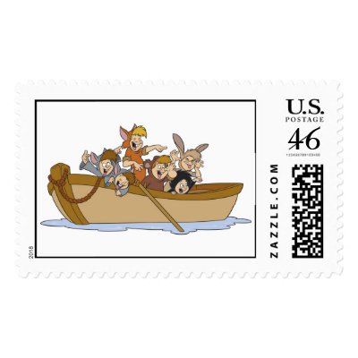 Peter Pan's Lost Boys in boat Disney postage
