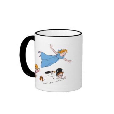 Peter Pan's Wendy, John and Michael Darling Flying mugs