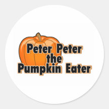 Peter Peter The Pumpkin Eater Round Sticker