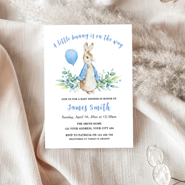 Peter Rabbit Baby Shower Invitation Zazzle