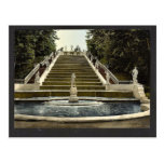 Peterhof golden stair, St. Petersburg, Russia clas Post Cards