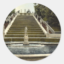Peterhof golden stair, St. Petersburg, Russia clas Stickers
