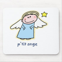 Petit Ange (little angel in French) mousepads by tinycow Petit Ange (little angel in French) mousepads