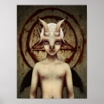 PETIT BAPHOMET Lowbrow Art Poster