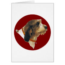 Petit Basset Griffon Vendeen Head Greeting Card