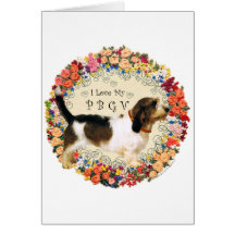 Petit Basset Griffon Vendeen LOVE Greeting Card