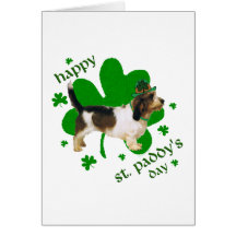 Petit Basset Griffon Vendeen St Paddy Greeting Cards
