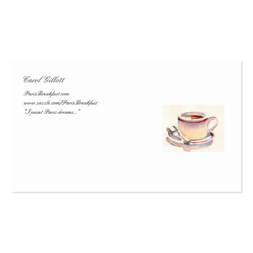 Petit Dejeuner Biz card Business Card Template (front side)