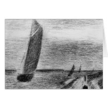 Petit-Fort-Philippe by Georges Seurat Greeting Cards