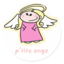 Petite Ange (little angel in French) stickers by tinycow Petite Ange (little angel in French) stickers