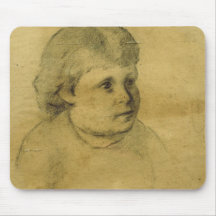 Petite fille (charcoal) mousepads