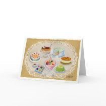 Petite Lovely Cakes Birthday greeting cards by CSiravo Petite Lovely Cakes Birthday greeting cards