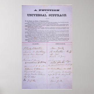 Petition for Universal Suffrage Women Voting Right print