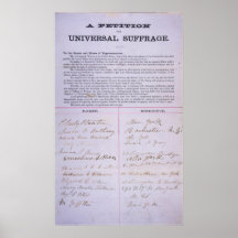 Petition for Universal Suffrage Women Voting Right Print